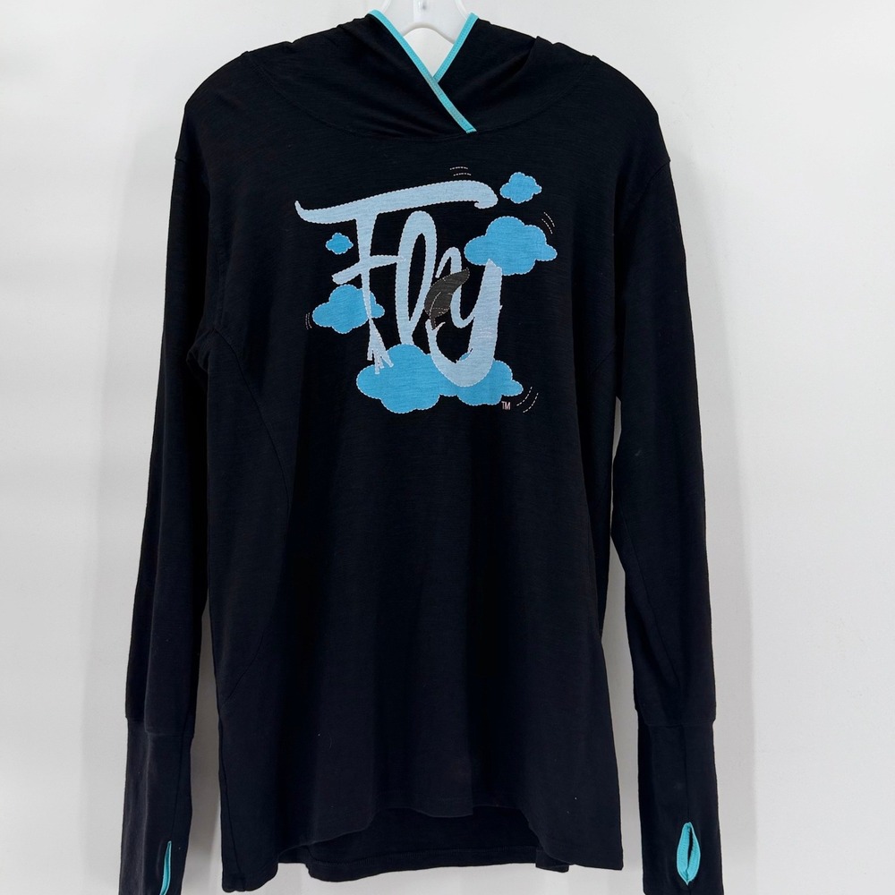 RAW THREADS Dumbo Double Dare Hoodie 19.3 Disneyland Running Black Size XL